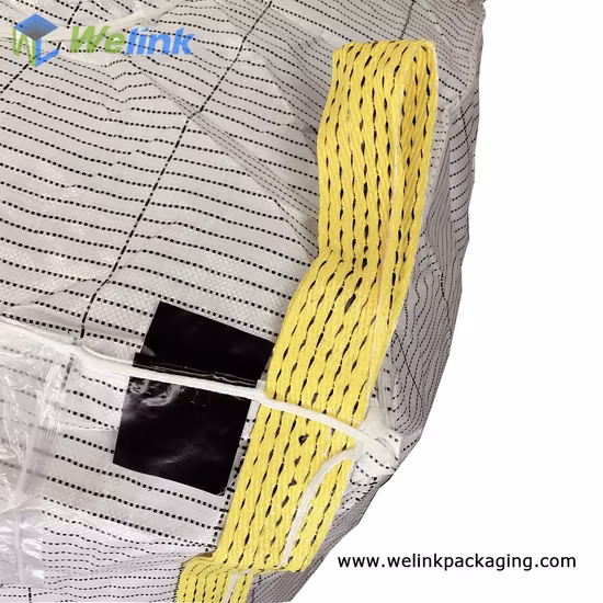 Totalmente virgem PP Tipo C Saco a granel Ton Bag para trânsito seguro em ambiente de trabalho sensível Condutivo FIBC Factory Wholesale